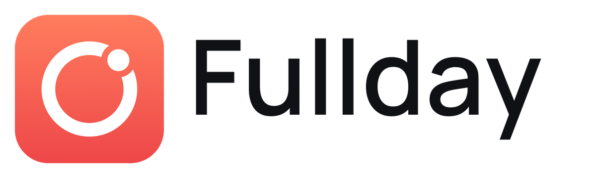 The Fullday logo: the app icon and the word Fullday, on light